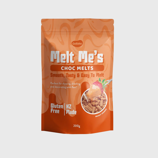 GoBake Melt Me's Choc Melts Bright Orange 200g