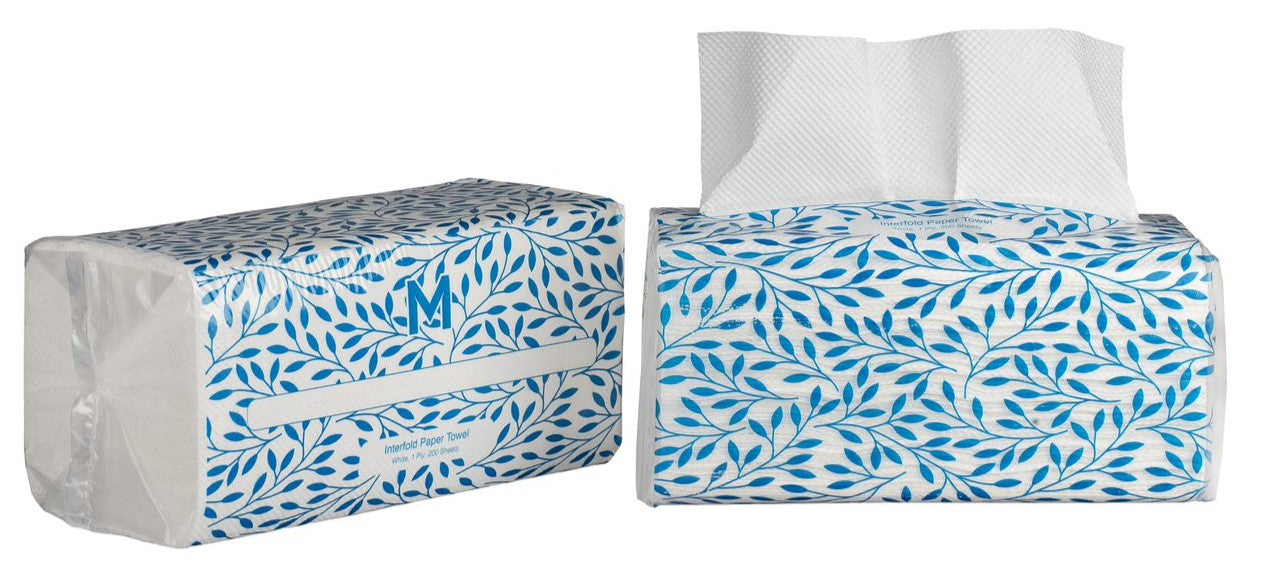 Matthews Interfold Paper Towel 230mm x 230mm 1 ply (3000/Ctn)