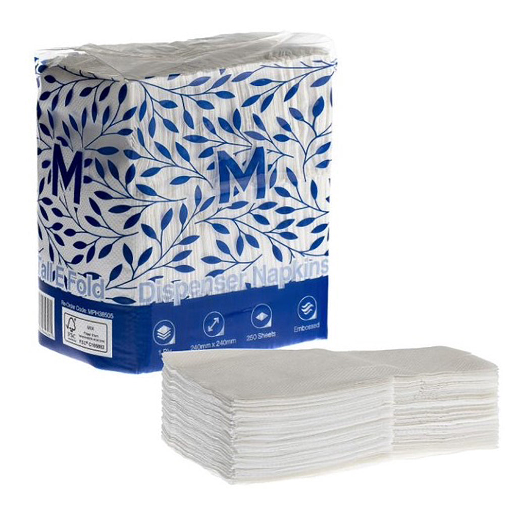 M Compact Dispenser Napkins Tall E Fold White 5000/Ctn