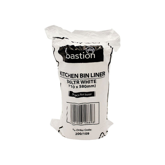 Bastion 36L White Kitchen Tidy Bags 710x580mm 50/Pack