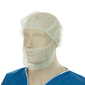 Bastion Disposable Double Loop Beard Protector White 100/Pack