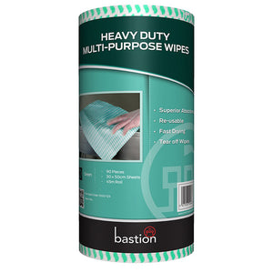 Bastion Heavy Duty Multi-Purpose Wipes Green 90/Roll