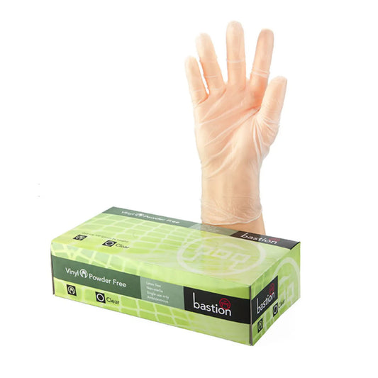 Bastion Vinyl Gloves Powder Free Clear X-Large | 100/Pack