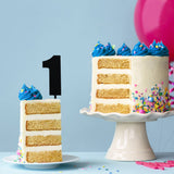 Cake & Candle Acrylic Mega Number Topper #1 Black