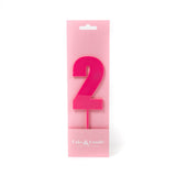 Cake & Candle Acrylic Mega Number Topper #2 Pink