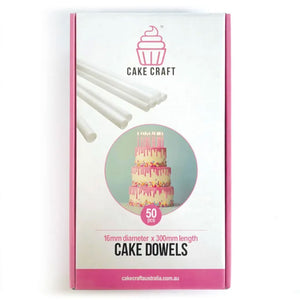 Cake Craft Plastic Cake Dowels 16mm x 300mm | 50/Pack