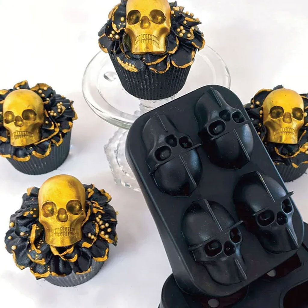 Cake Craft Four Skull Silicone Mould
