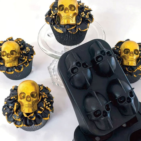 Cake Craft Four Skull Silicone Mould