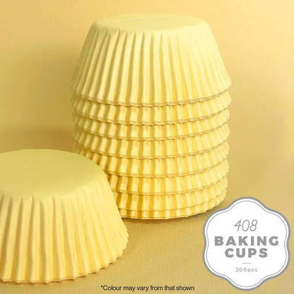 Cake Craft 408 Baking Cups | Pastel Yellow | 200/Pack