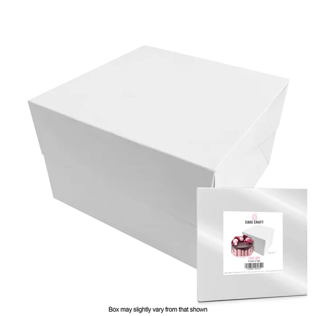 Cake Craft White Cake Box 6x6x5 Inch | Each