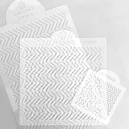 Cake Craft Cake Stencils Zig Zag | 3 Piece