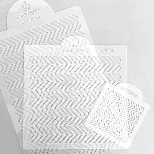 Cake Craft Cake Stencils Zig Zag | 3 Piece