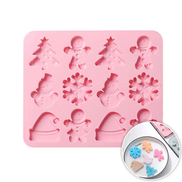 Cake Craft Christmas Silicone Mould 12 Cavity