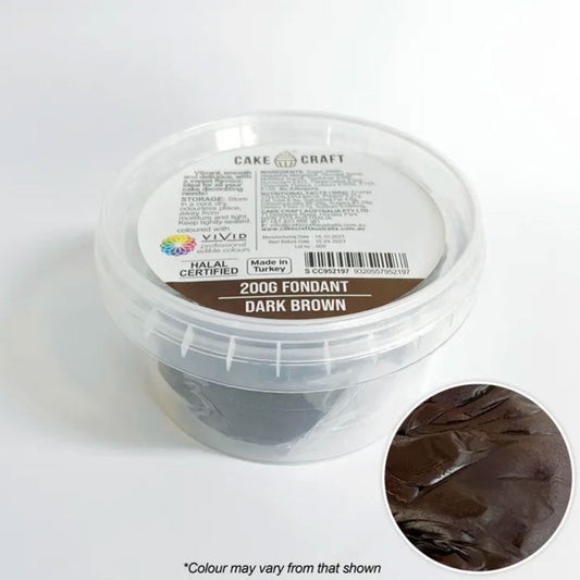 Cake Craft Fondant Dark Brown 200g | BB 08/25
