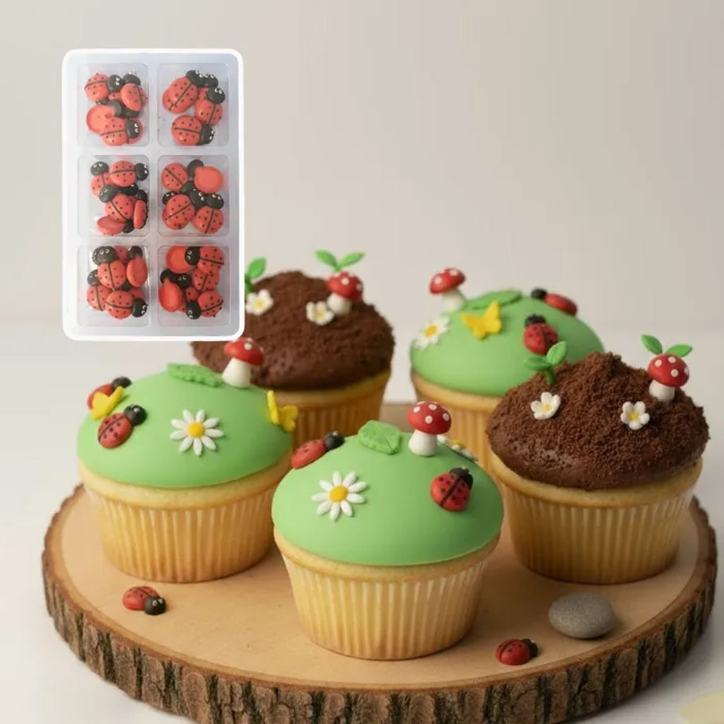 Ladybug Sugar Decorations | 36 Piece Pack