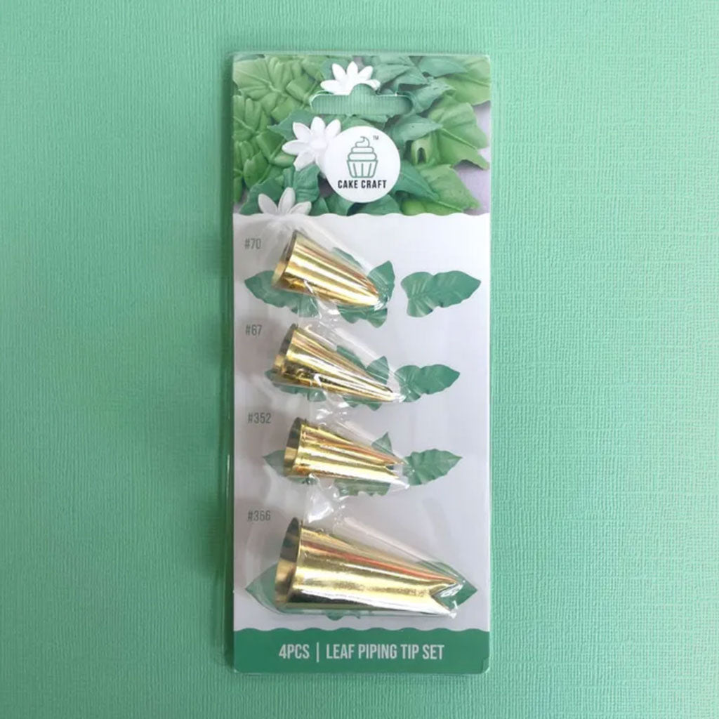 Cake Craft Leaf Piping Tip Set | 4 Piece Set