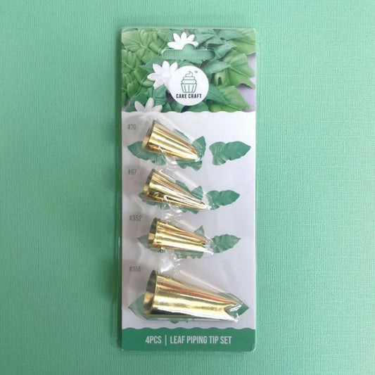 Cake Craft Leaf Piping Tip Set | 4 Piece Set
