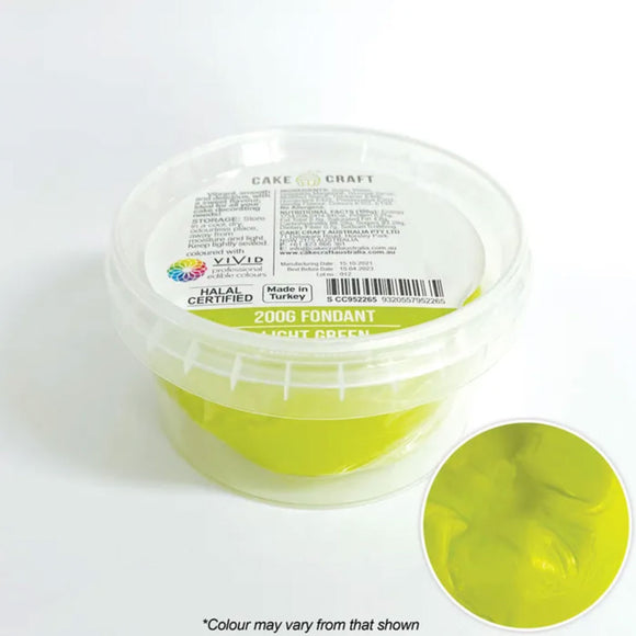 Cake Craft Fondant Light Green 200g | BB 08/25