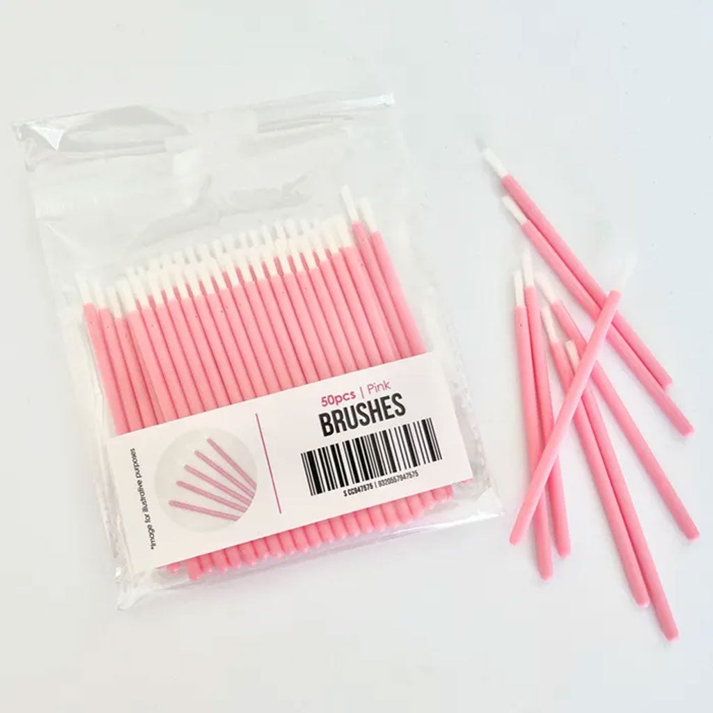 Cake Craft Mini Brushes Pink | 50/Pack