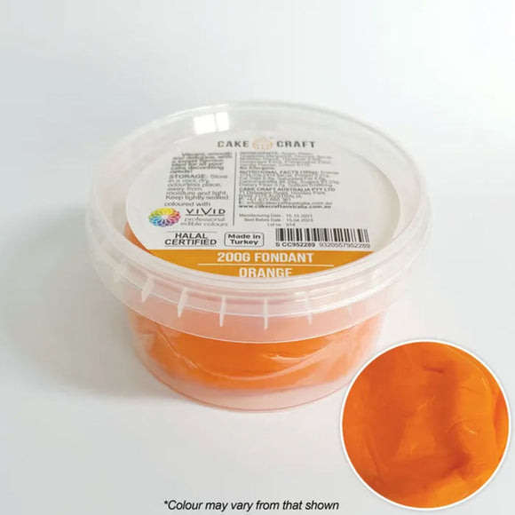 Cake Craft Fondant Orange 200g | BB 08/25