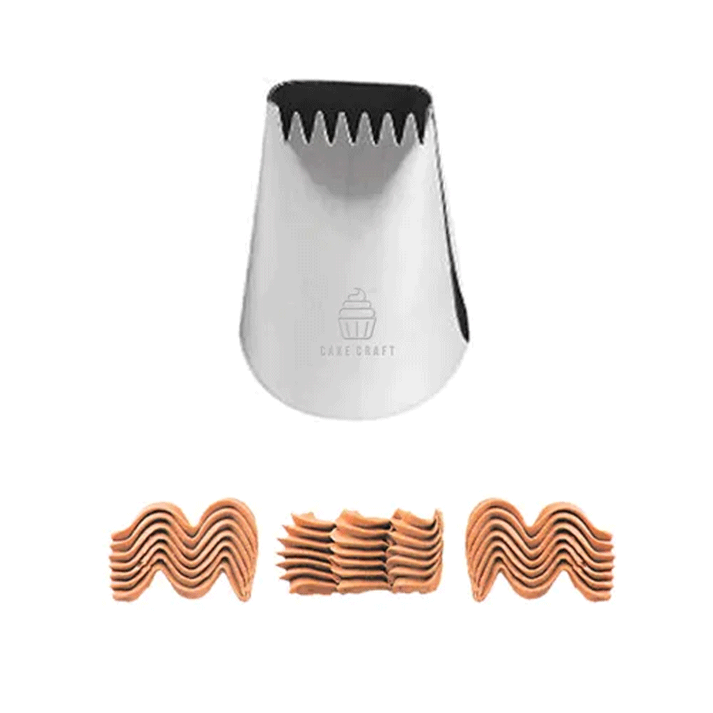 Cake Craft #2B Large Basketweave Piping Tip Stainless Steel
