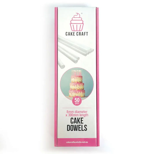 Cake Craft Plastic Cake Dowels 8mm x 300mm | 50/Pack