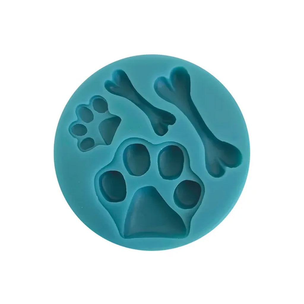 Cake Craft Dog Paw and Bone Silicone Mould