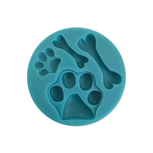 Cake Craft Dog Paw and Bone Silicone Mould