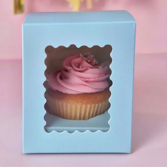 Cake Craft 1 Hole Cupcake Box Blue | Each