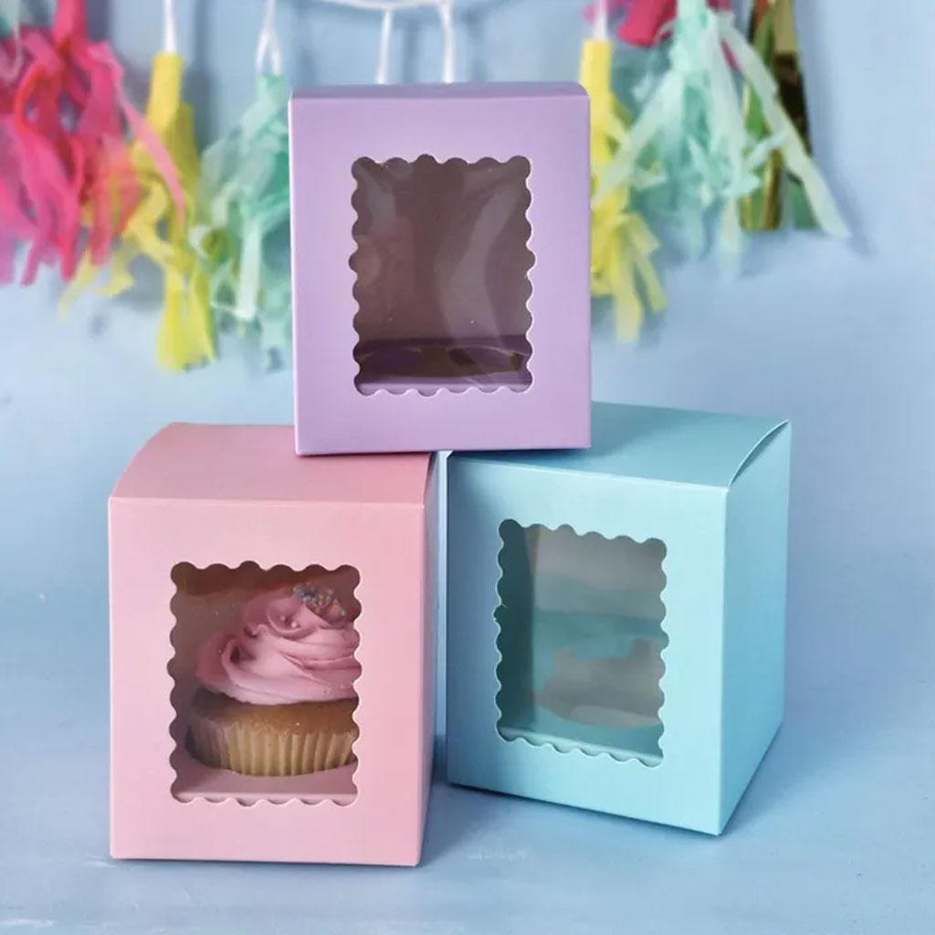 Cake Craft 1 Hole Cupcake Box Pink | Each