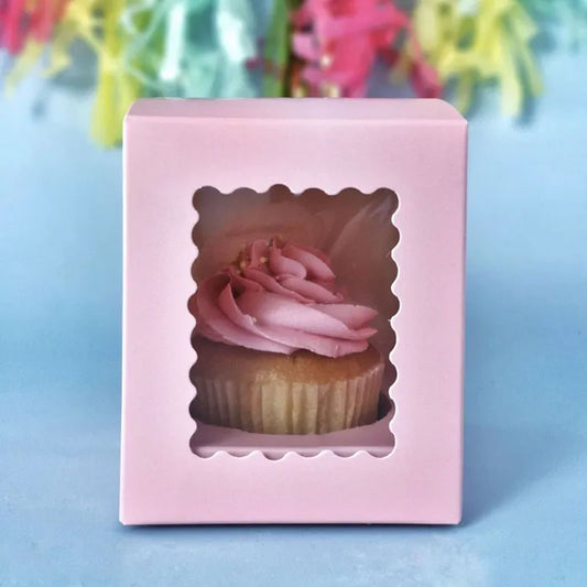 Cake Craft 1 Hole Cupcake Box Pink | Each