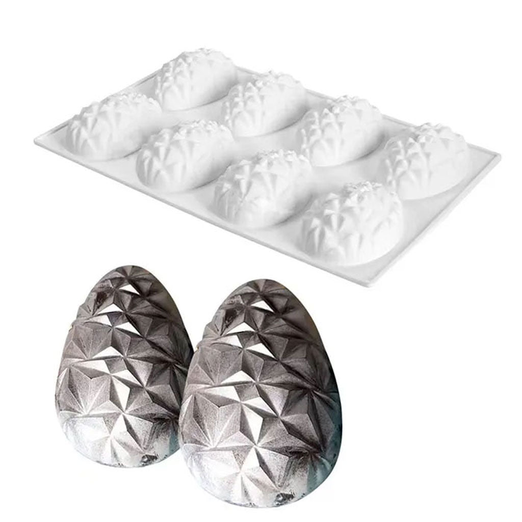 Cake Craft Small Geometric Egg Silicone Mould