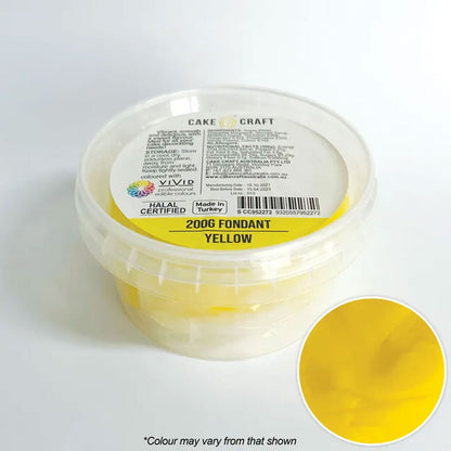 Cake Craft Fondant Yellow 200g