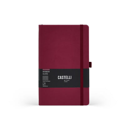 Castelli Notebook All Colour Mid Ruled - Burgundy