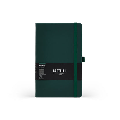 Castelli Notebook All Colour Mid Ruled - Green