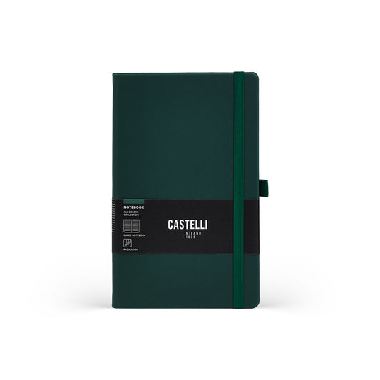Castelli Notebook All Colour Mid Ruled - Green