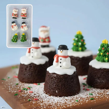 Christmas 3D Sugar Decorations | 6 Piece Pack