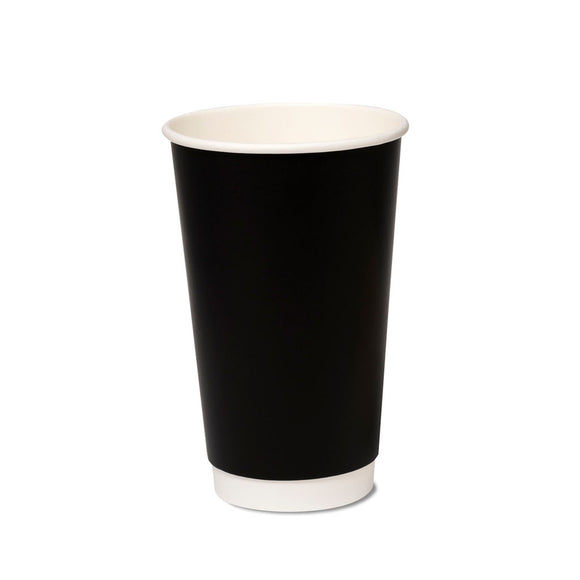 B/Buy Coffee Cup Smooth Double Wall Black 16oz | 25/Pack