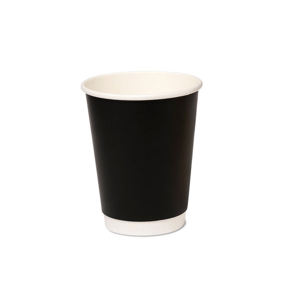 B/Buy Coffee Cup Smooth Double Wall Black 8oz | 25/Pack