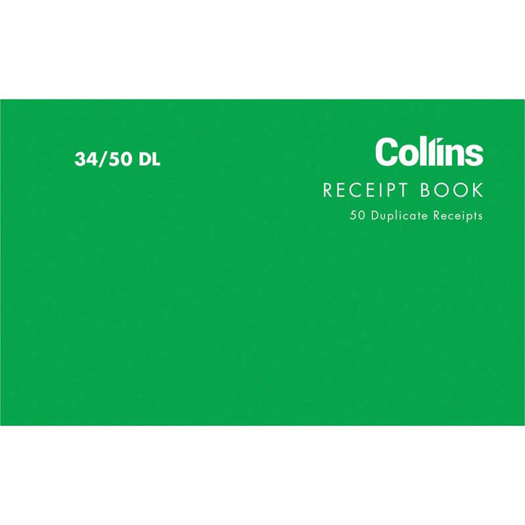 Collins Receipt Book 34/50DL Carbon Required