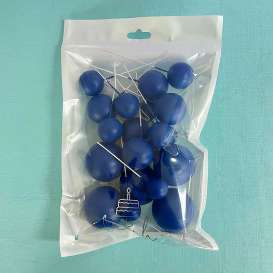 Deco Foam Ball Cake Topper Set - Royal Blue | 20/Piece
