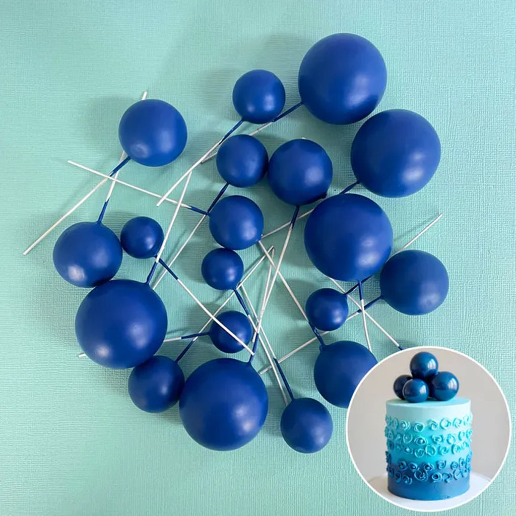 Deco Foam Ball Cake Topper Set - Royal Blue | 20/Piece