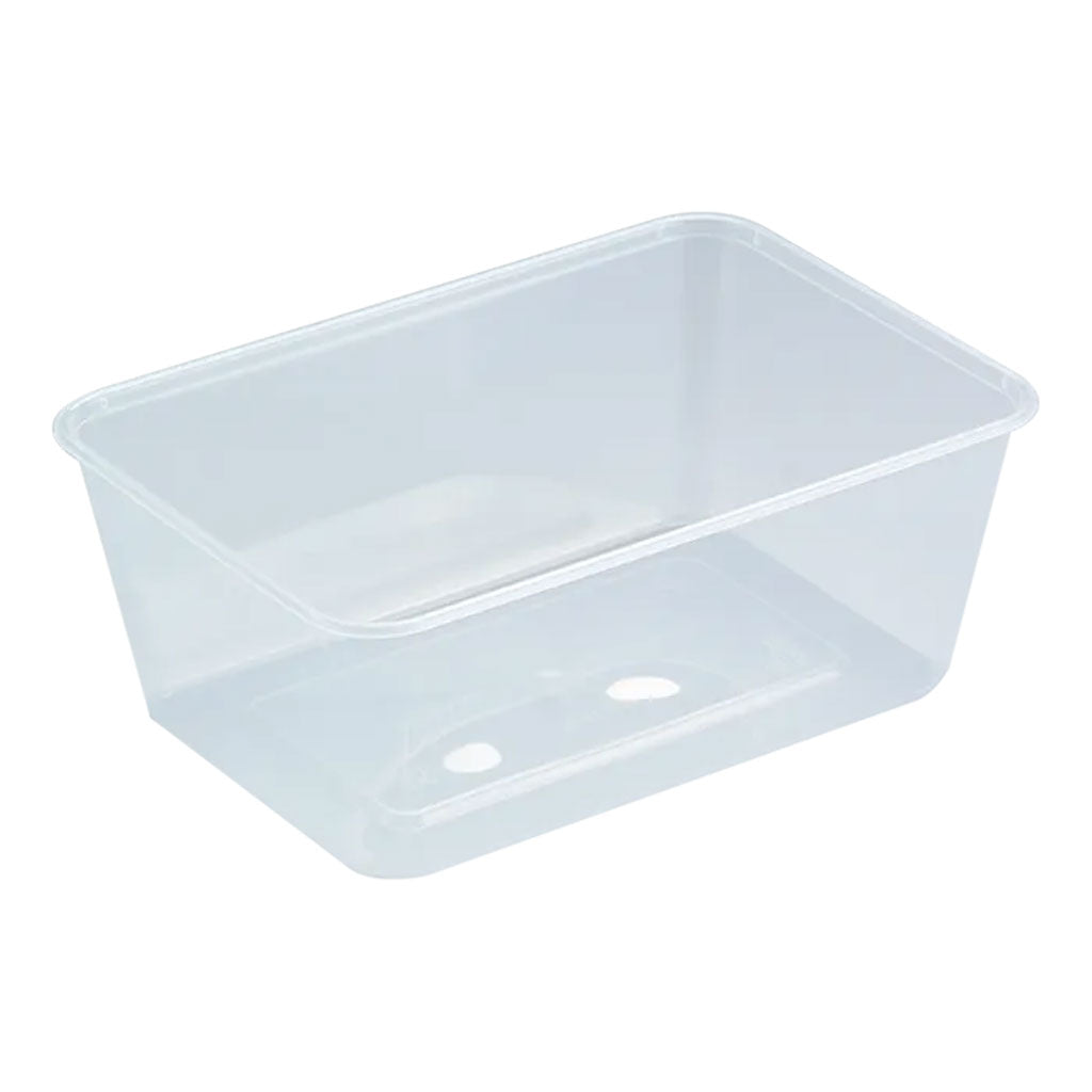 EC1000 Plastic Rectangle Container Clear 1000ml | 50/Pack