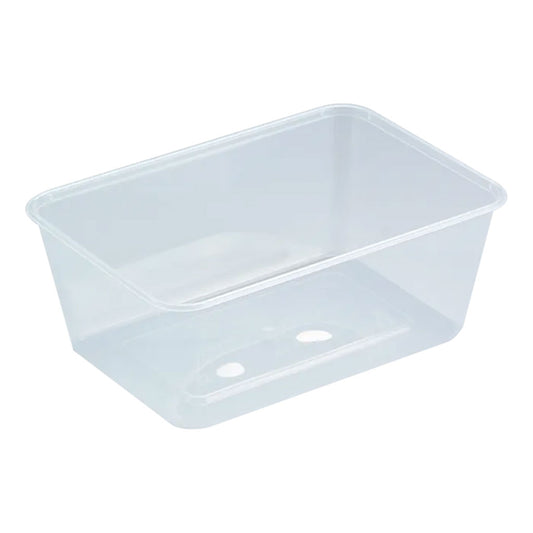 EC1000 Plastic Rectangle Container Clear 1000ml | 50/Pack