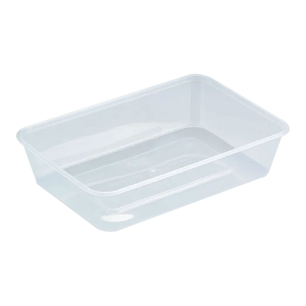 EC500 Plastic Rectangle Container Clear 500ml | 50/Pack