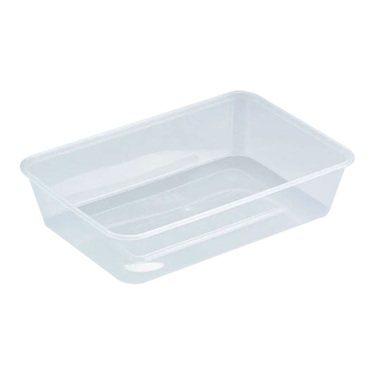EC500 Plastic Rectangle Container Clear 500ml | 50/Pack