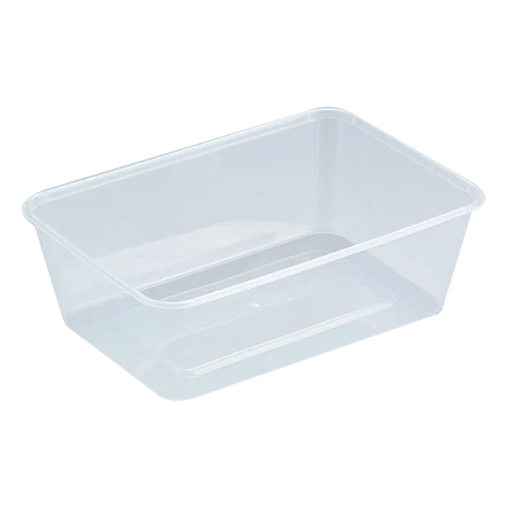 EC750 Plastic Rectangle Container Clear 750ml | 50/Pack