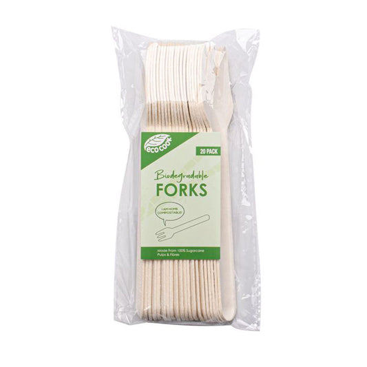 EcoCook Sugarcane Forks | 20/Pack