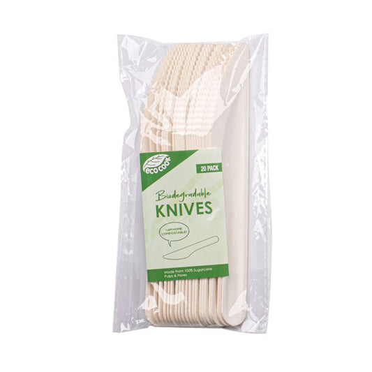 EcoCook Sugarcane Knives | 20/Pack