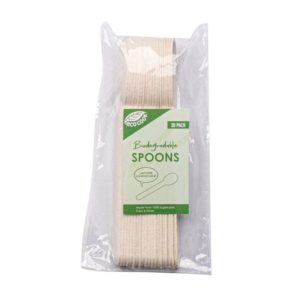 EcoCook Sugarcane Spoons | 20/Pack